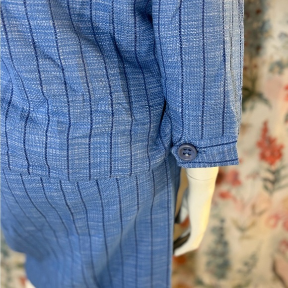 Vintage Georgia Bullock Blue Plaid Skirt Suit Set - Picture 5 of 16